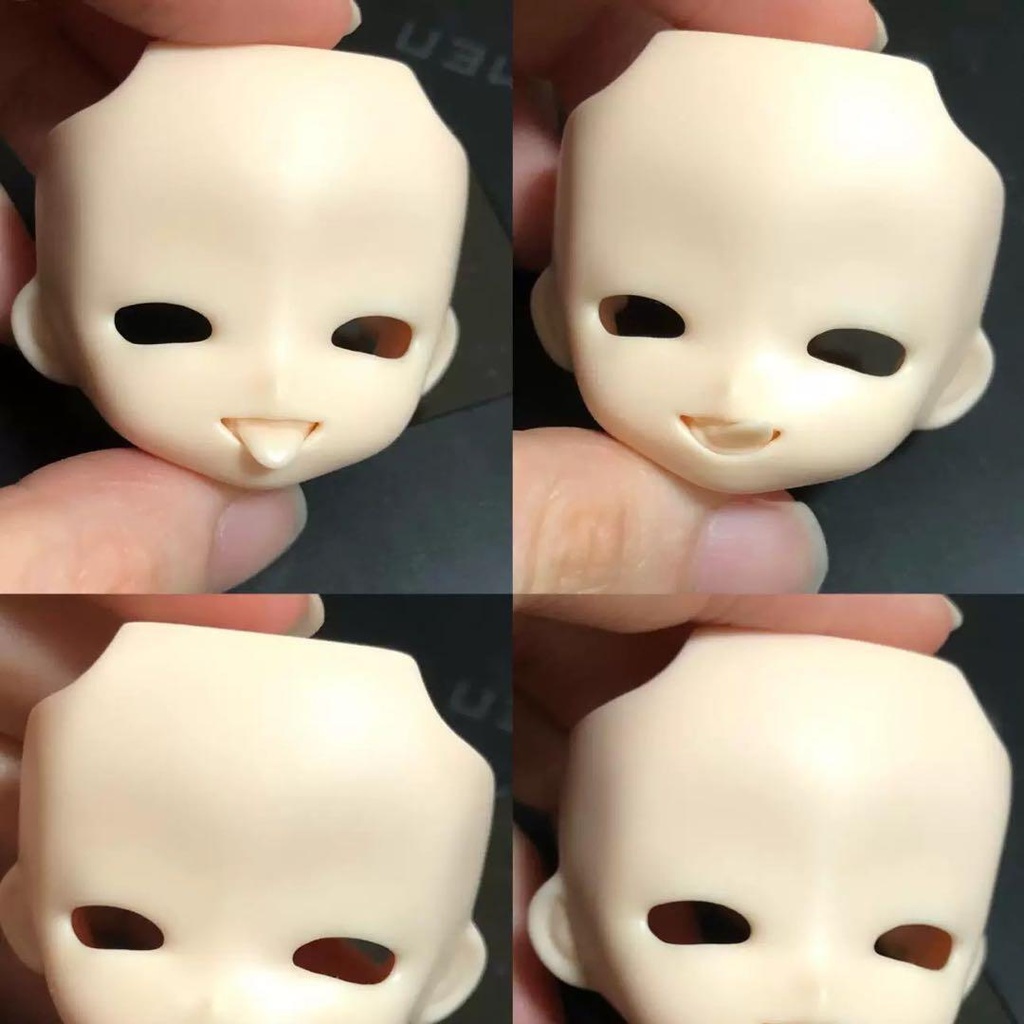 【即納・現品限り】OB11サイズ用 開眼フェイス 顔パーツ 未メイク|交換用口パーツ4点付き|MRC-0345