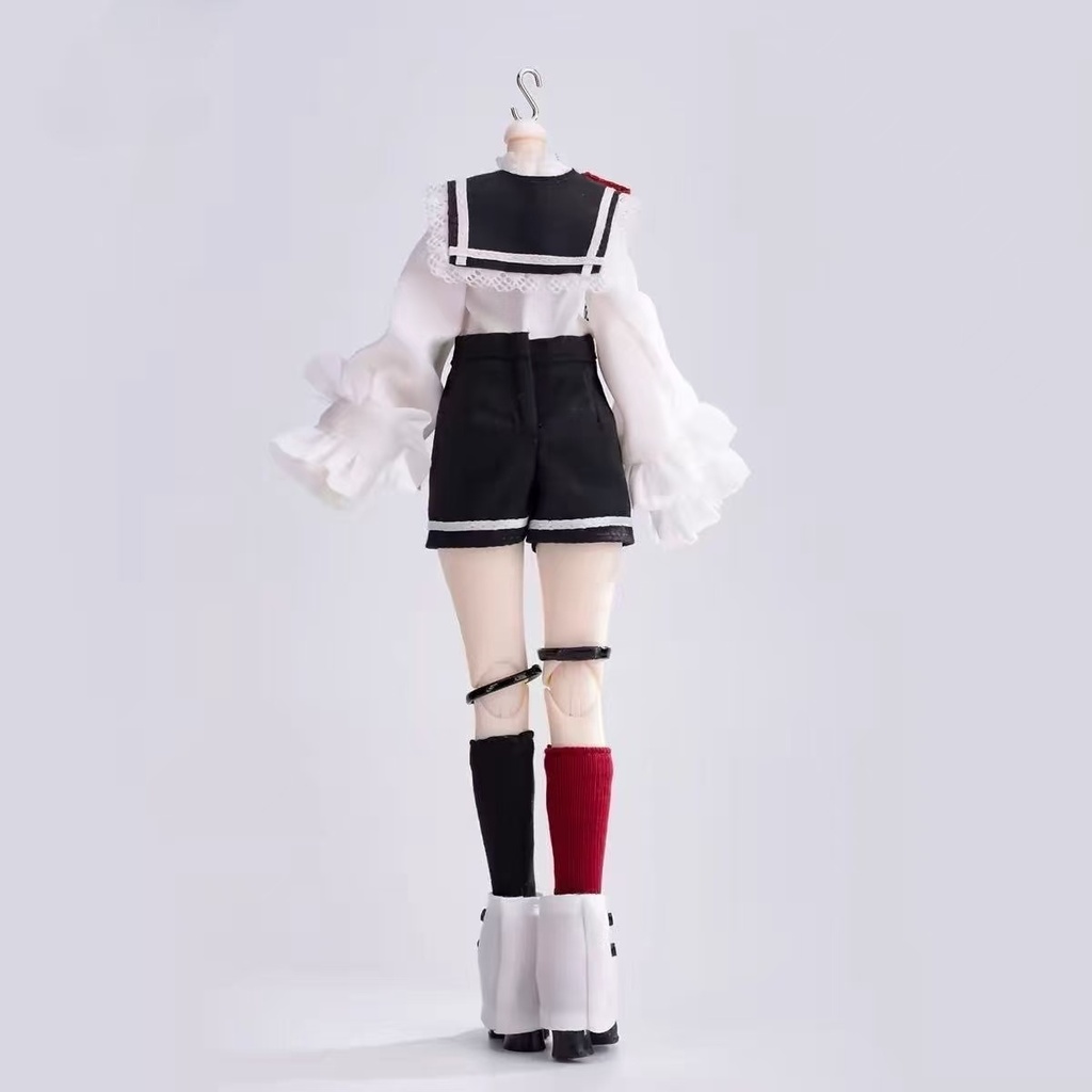 【即納】OB22・OB24 ドール服 ゴシック衣装セット|フリルブラウス・ショートパンツ・赤リボン
