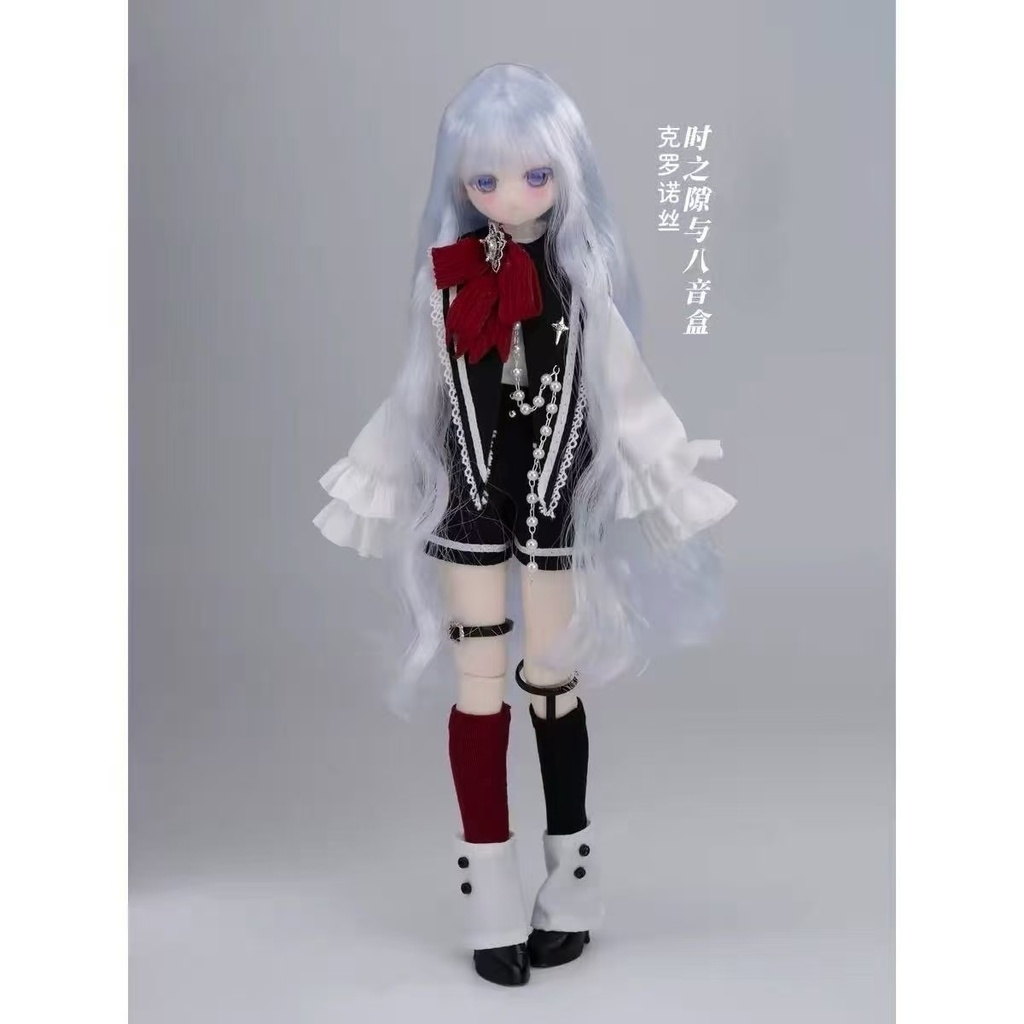 【即納】OB22・OB24 ドール服 ゴシック衣装セット|フリルブラウス・ショートパンツ・赤リボン