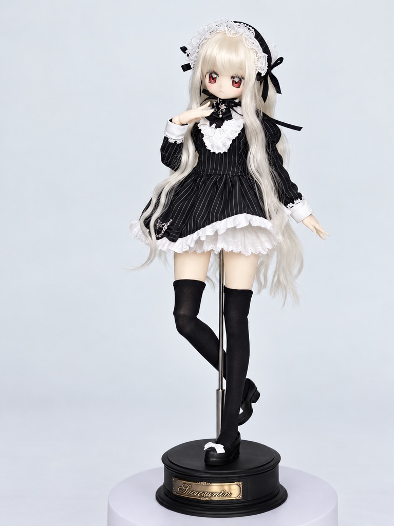 アゾンSボディ・光魔双生2 着用例|1/6 ドール服「暗夜礼」ゴシックドレス4点セット
