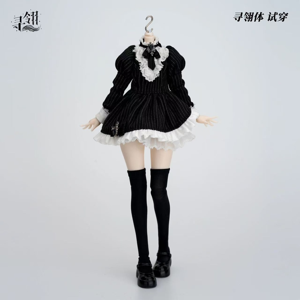 アゾンSボディ・光魔双生2 着用例|1/6 ドール服「暗夜礼」ゴシックドレス4点セット