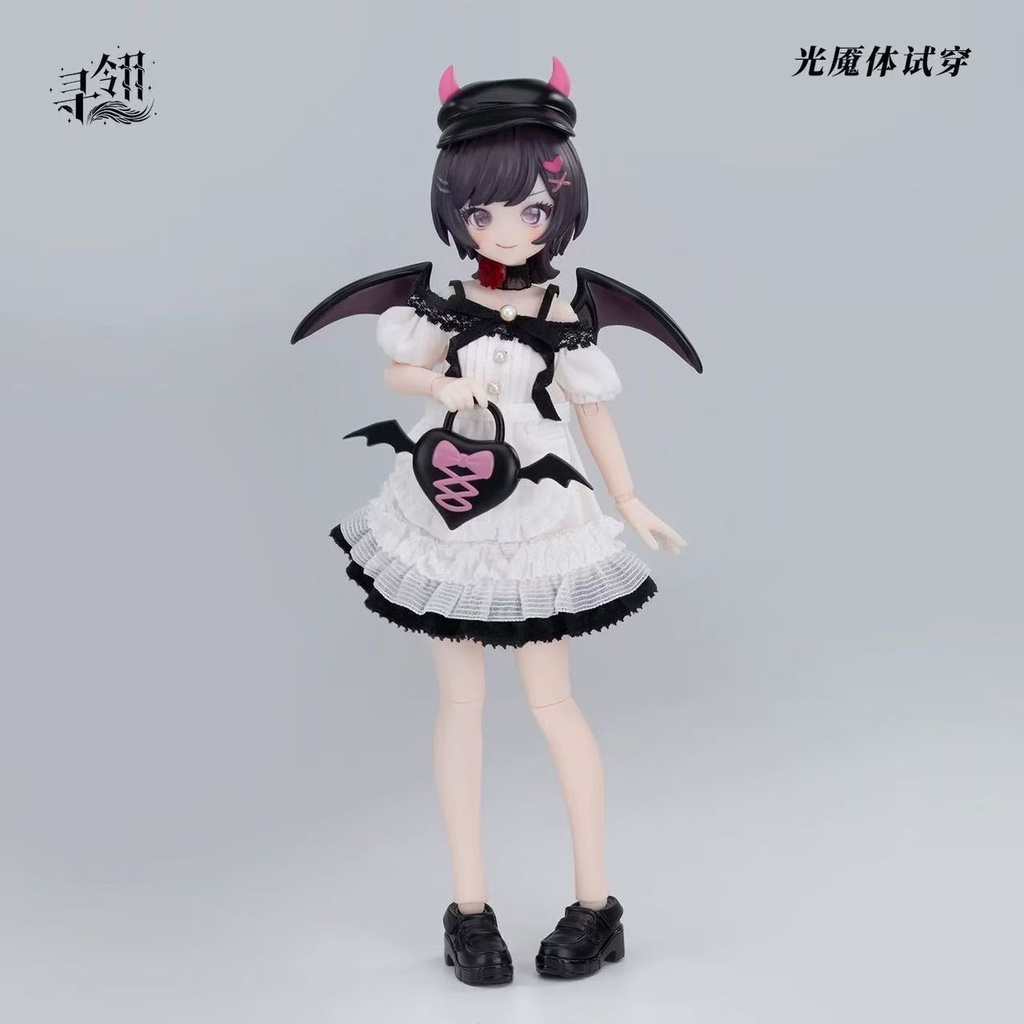 【現品】アゾン・光魔双生 適用|1/6 ドール服「薔薇の館(蔷薇庄园)」メイド服5点セット