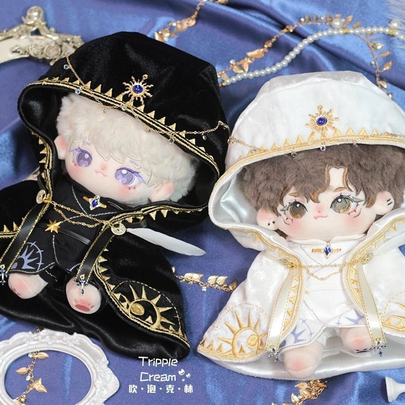 【受注販売】Tripple Cream 神殿の祭司 衣装4点セット|20cm棉花娃娃・ぬい服|ブラック/ホワイト