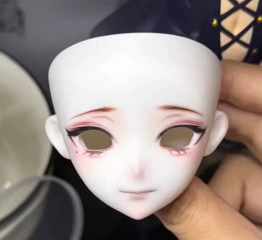 【即納・現品一点もの】海外ディーラー製 手描きメイク済みカスタムヘッド｜少年e・白肌・新品
