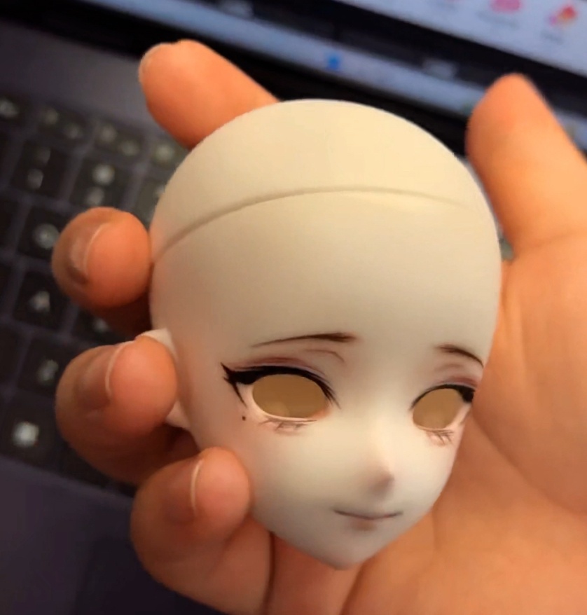 【即納・現品一点もの】海外ディーラー製 手描きメイク済みカスタムヘッド｜少年e・白肌・新品