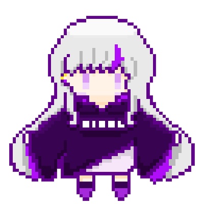 冥合紫苑ドット絵缶バッジ