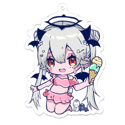 🐬まみゃピンク水着アクキー👙