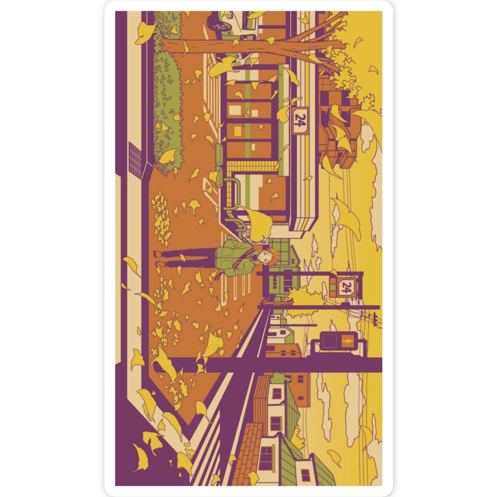 銀杏のメロディ (スマホステッカー)