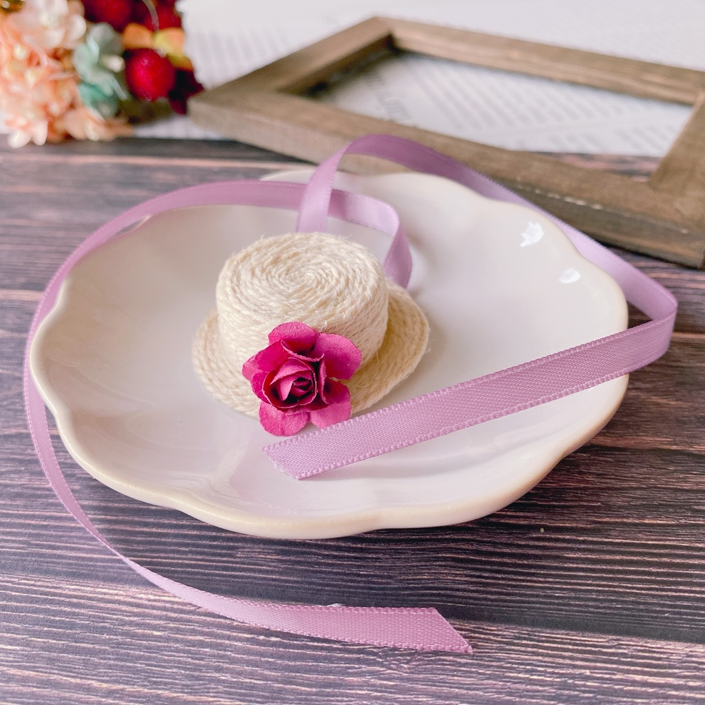 ミニ帽子 リボン付き