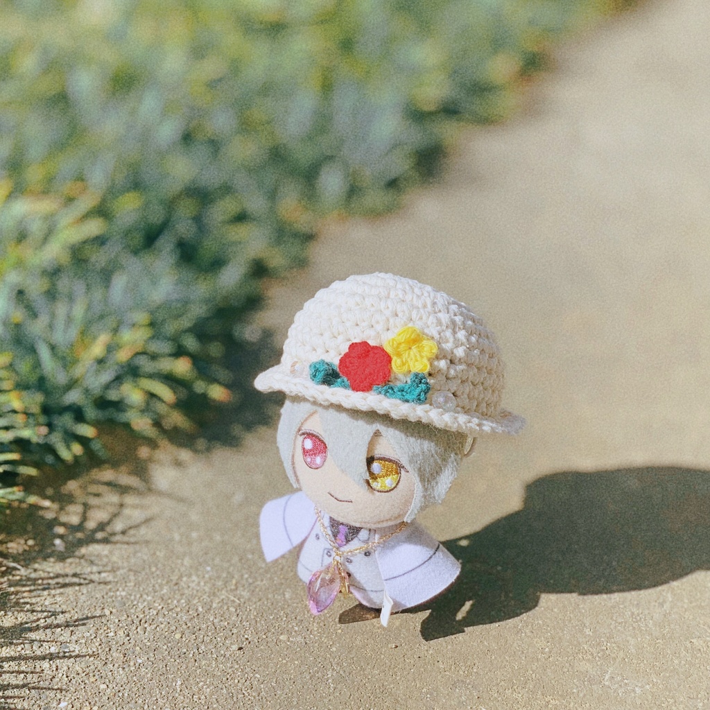 帽子の上からもかぶれる帽子 赤×黄