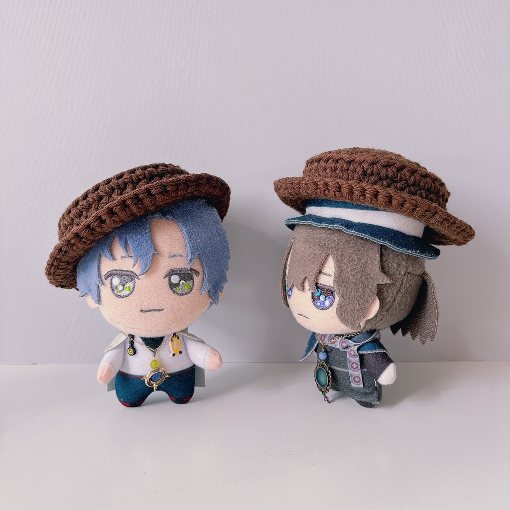 12cmぬい用 手編みカンカン帽 茶色 2025