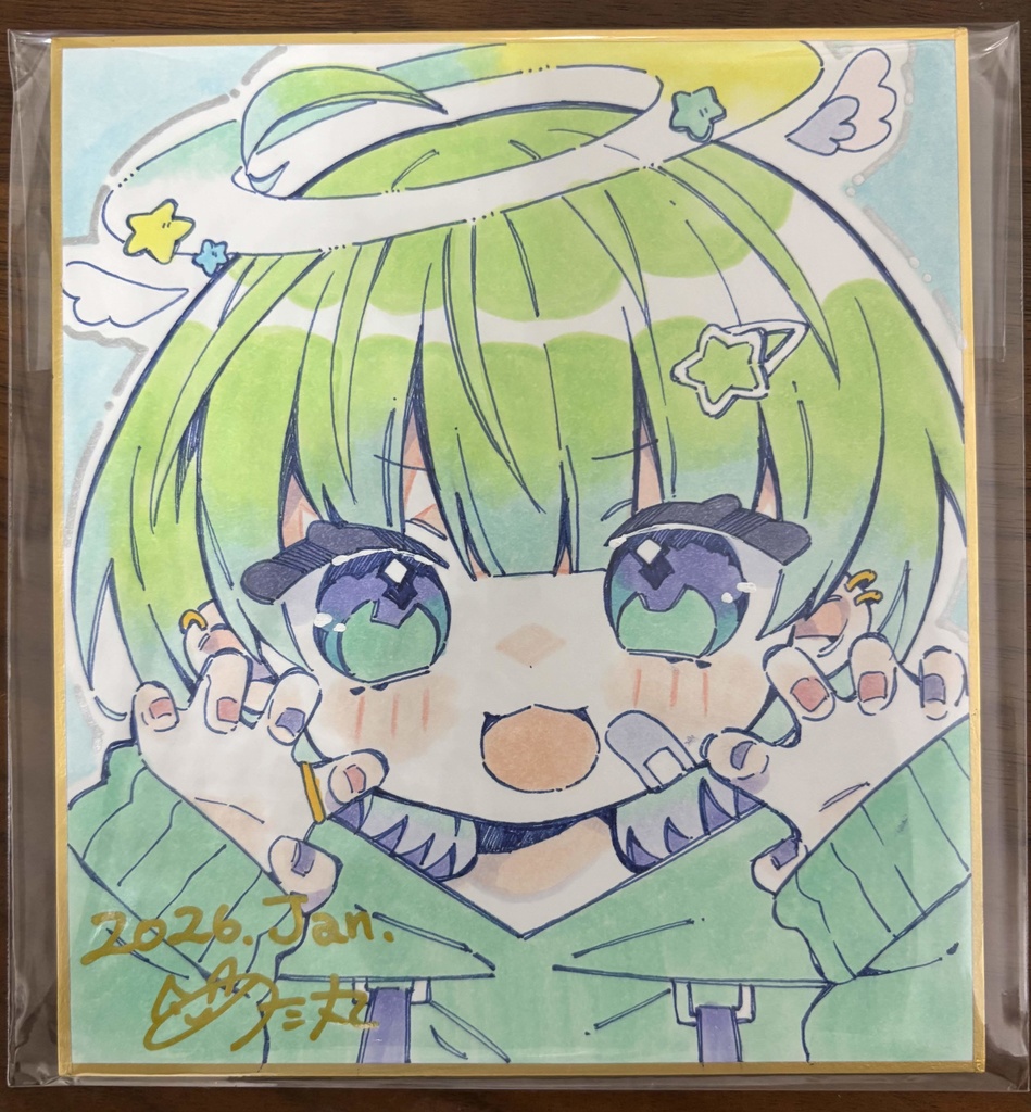 【直筆色紙】天使ちゃん　一次創作