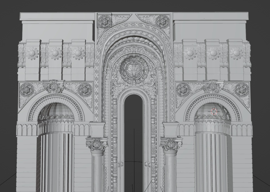 門モデルデータ_blenderデータ