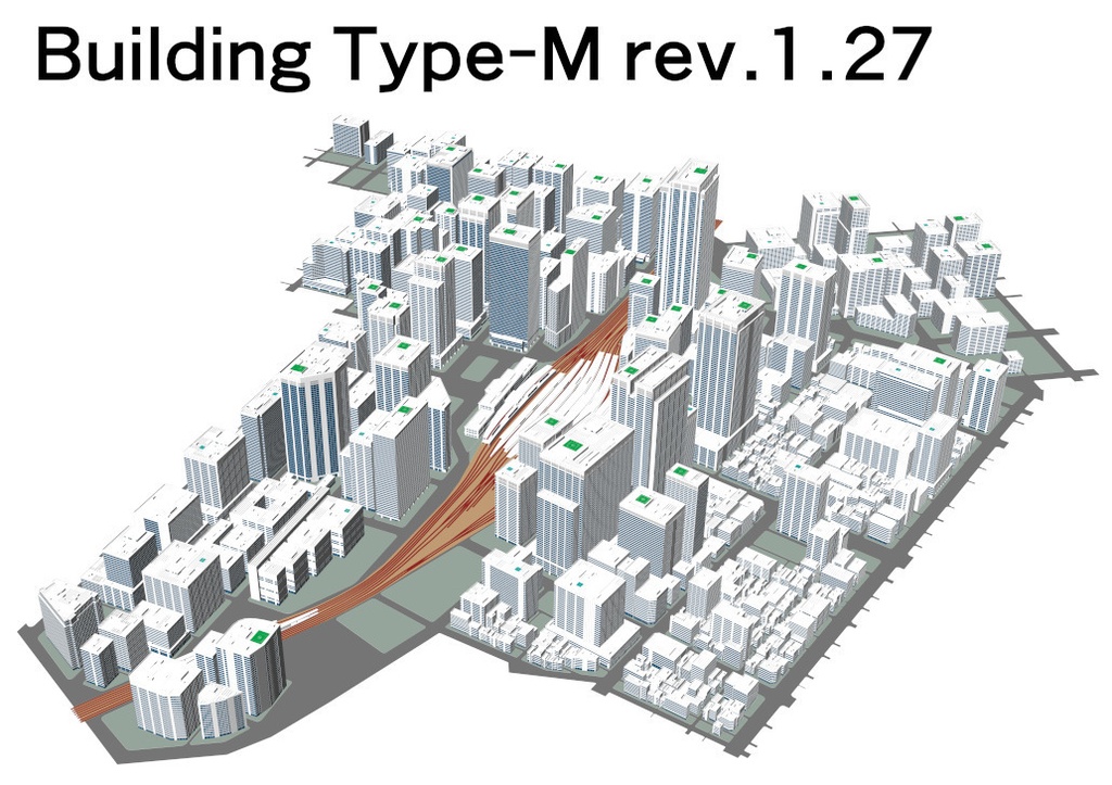 【3D】都心ビル群Type-M rev.1.27