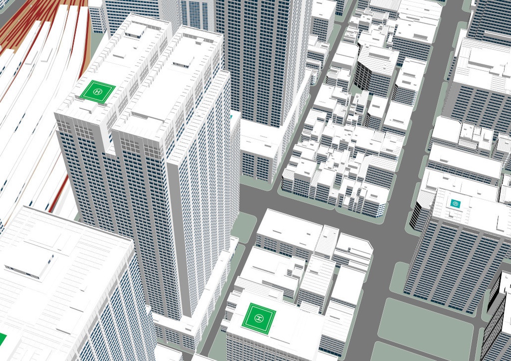 【3D】都心ビル群Type-M rev.1.27