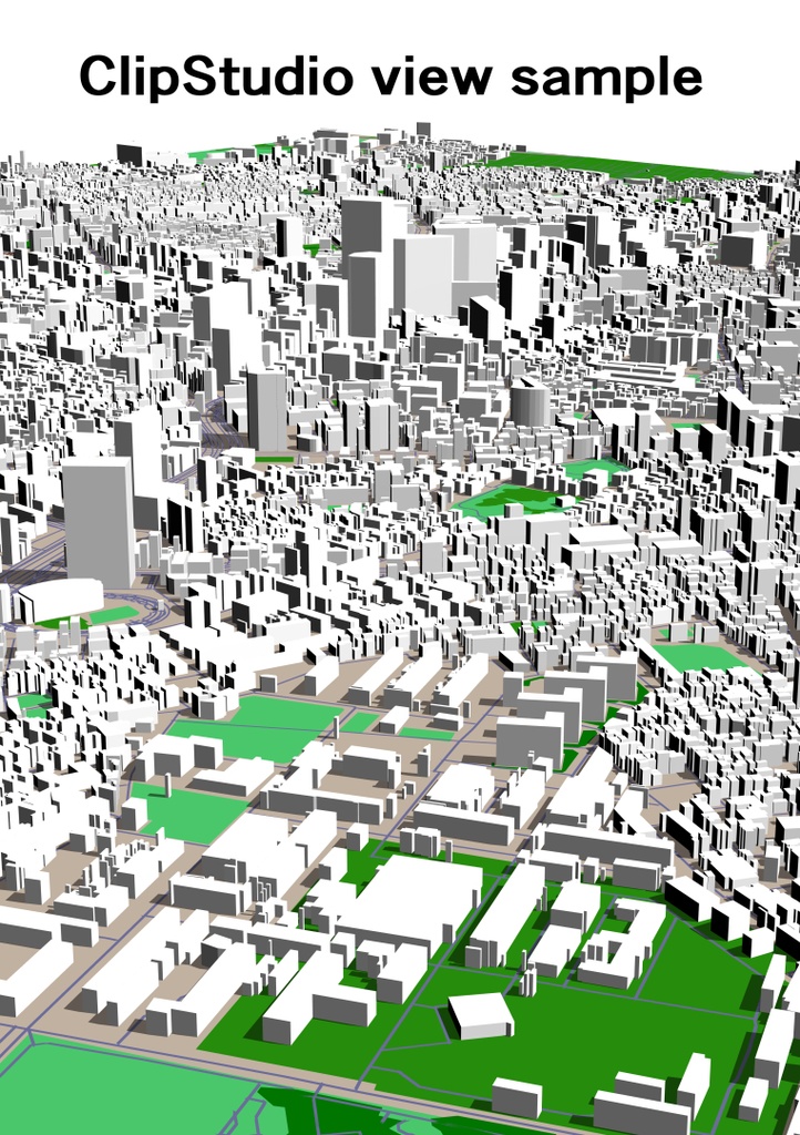 3Dモデル渋谷駅と周辺(GIS_OSM)Low