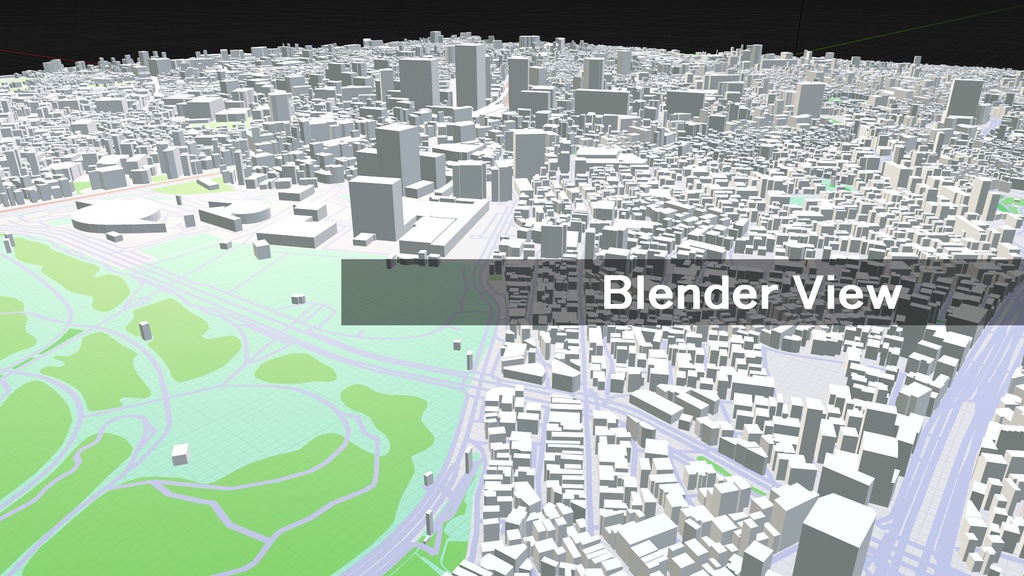 3Dモデル渋谷駅と周辺(GIS_OSM)Low