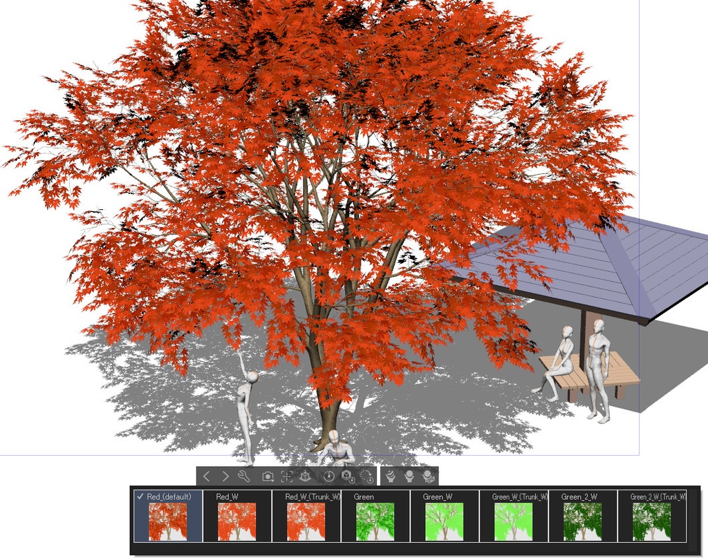 【3D】木 紅葉v3.50 &東屋v1.00