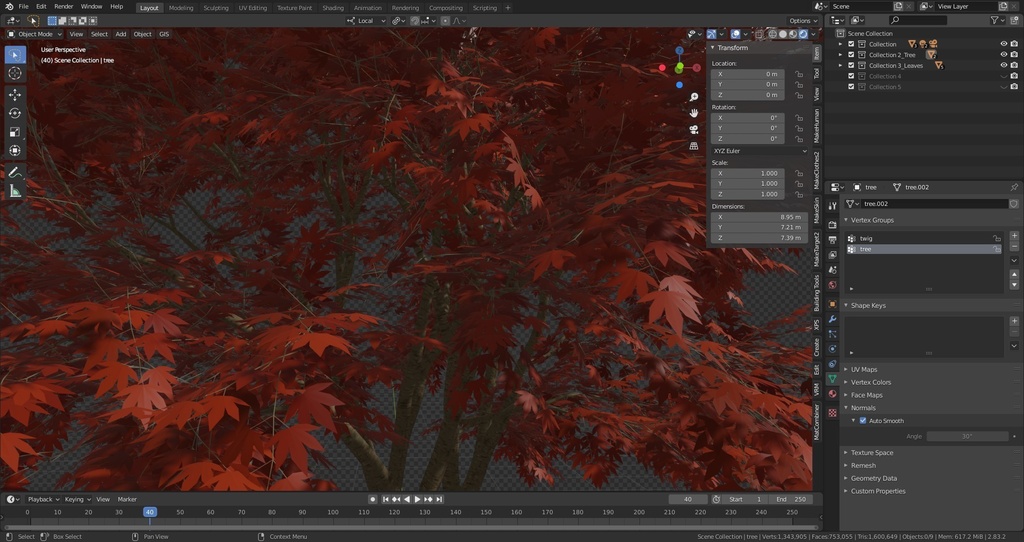 【3D】木 紅葉v3.50 &東屋v1.00