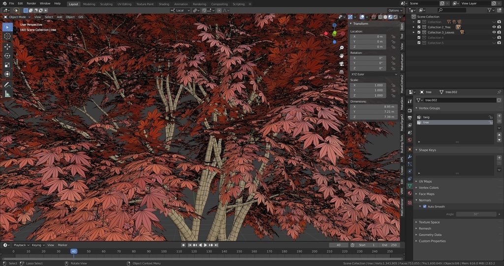 【3D】木 紅葉v3.50 &東屋v1.00