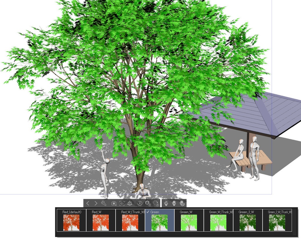 【3D】木 紅葉v3.50 &東屋v1.00