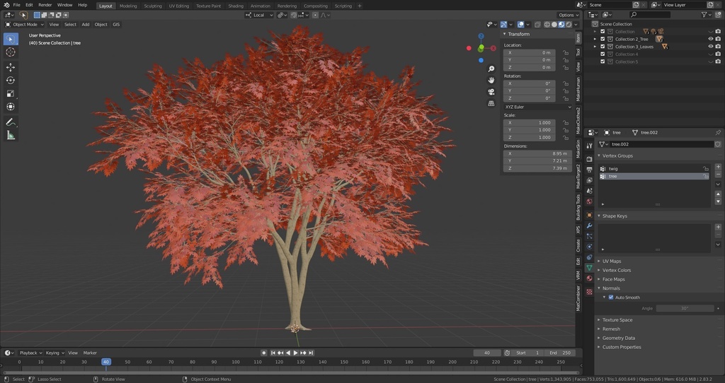【3D】木 紅葉v3.50 &東屋v1.00