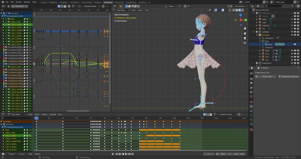 【3D】服フレアスカート2.01