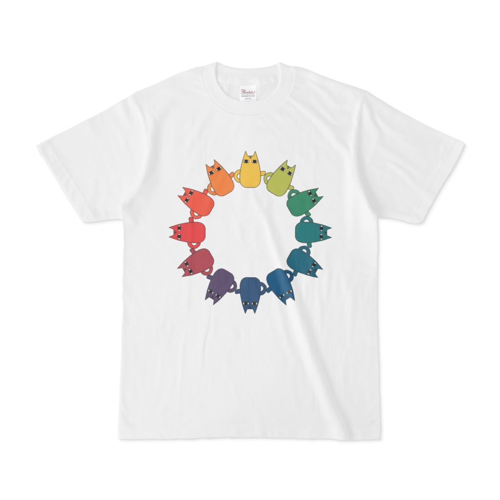 12色のしたまつげねこTシャツ