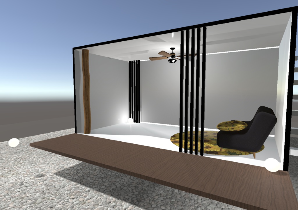 【cluster用ワールドアセット】TINY FLOATING ROOM【Collider等設定済】