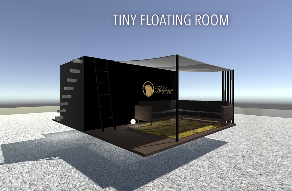 【cluster用ワールドアセット】TINY FLOATING ROOM【Collider等設定済】
