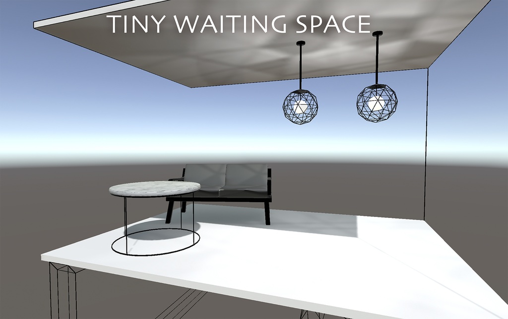 【cluster用ワールドアセット】TINY WAITING SPACE【Collider等設定済】