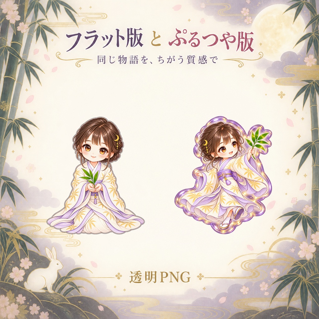 かぐや姫の月夜|上位版デジタルステッカー