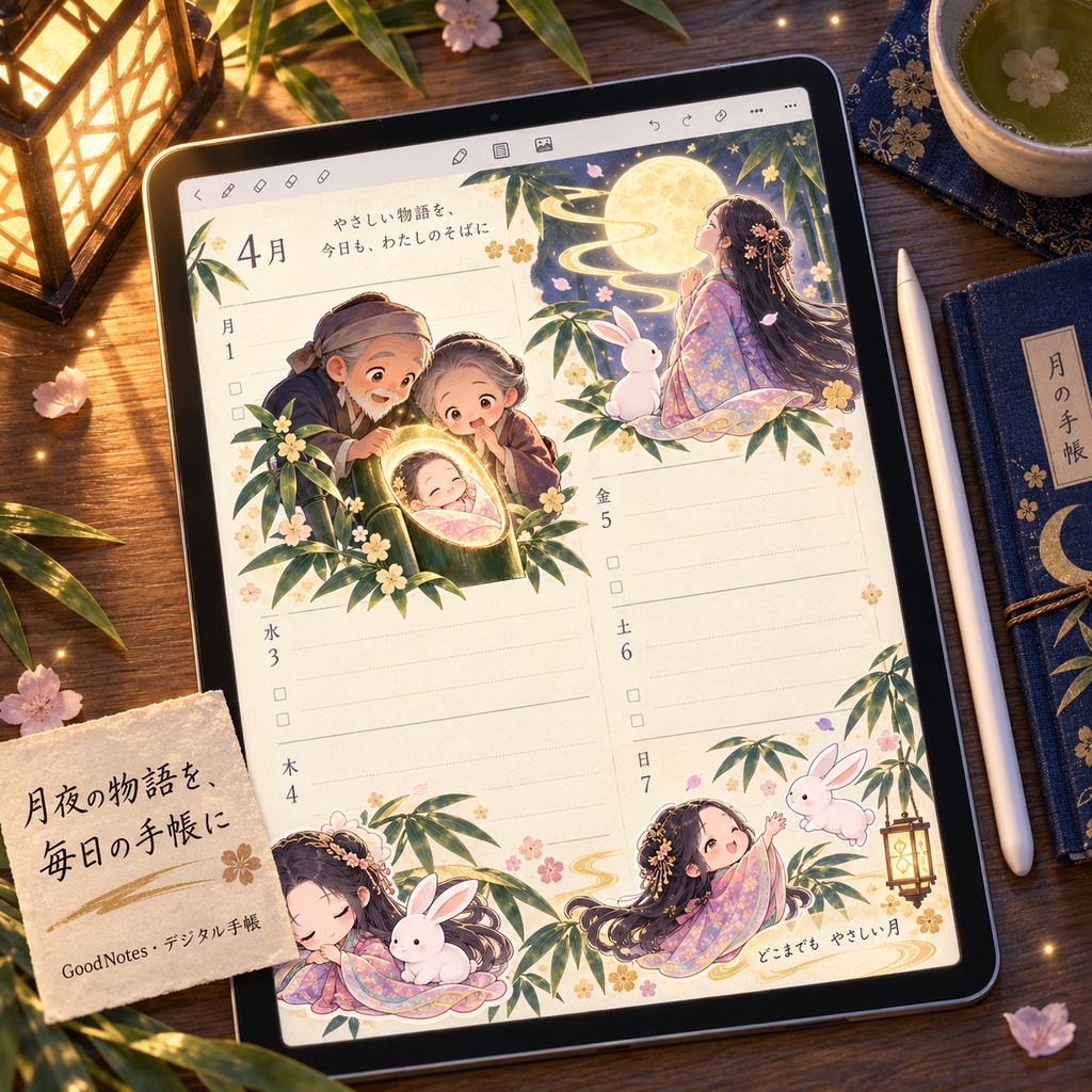 かぐや姫の月夜|上位版デジタルステッカー