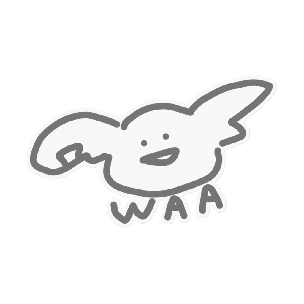 クリアなwaaステッカー