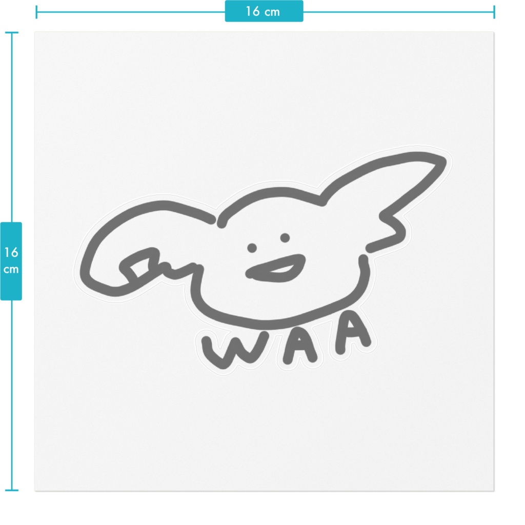 クリアなwaaステッカー