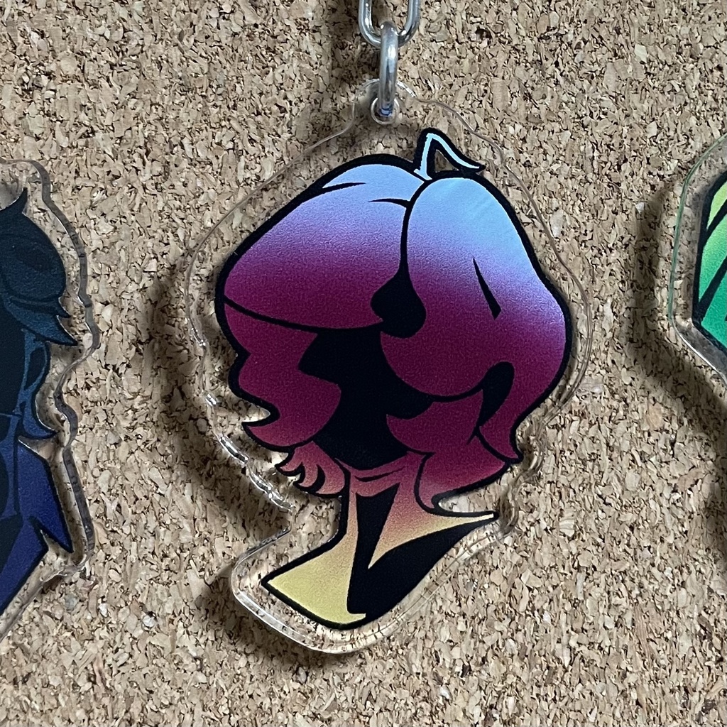 【アミ】シルエットデザイン アクリルキーホルダー