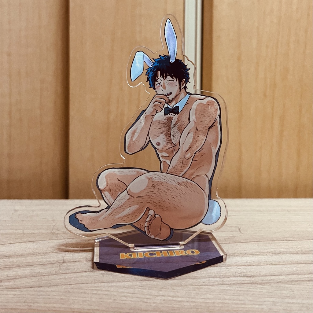 (8月末販売開始予定)もじゃおじ兄弟 バニーアクリルスタンド(兄:木一郎)