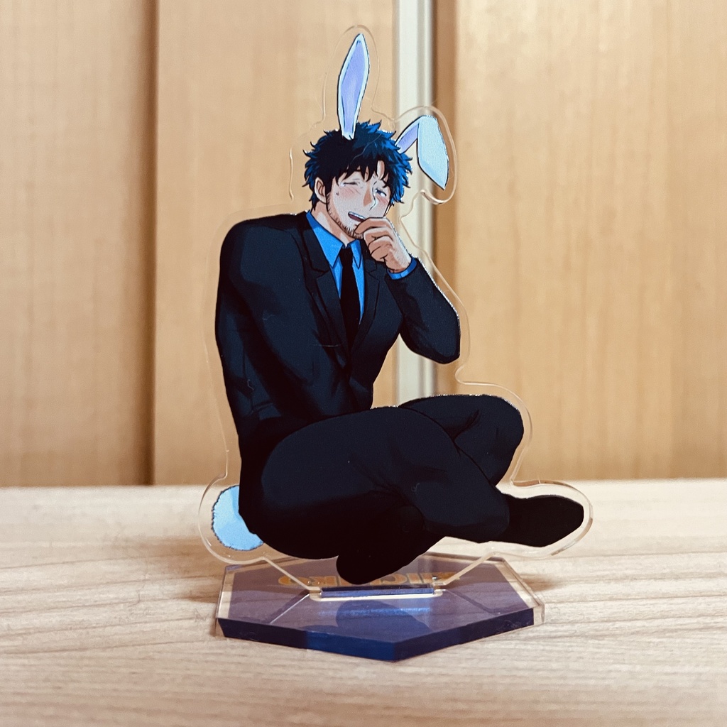 (8月末販売開始予定)もじゃおじ兄弟 バニーアクリルスタンド(兄:木一郎)