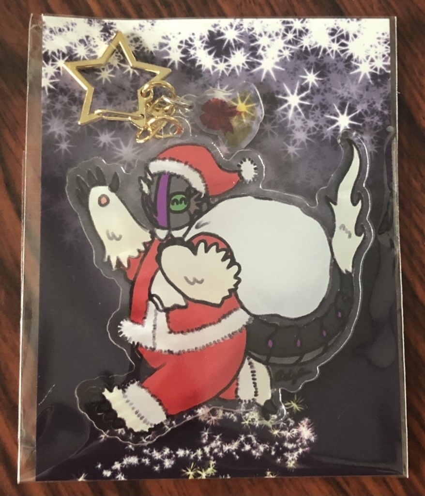 クリスマス祝ボアクリルキーホルダー
