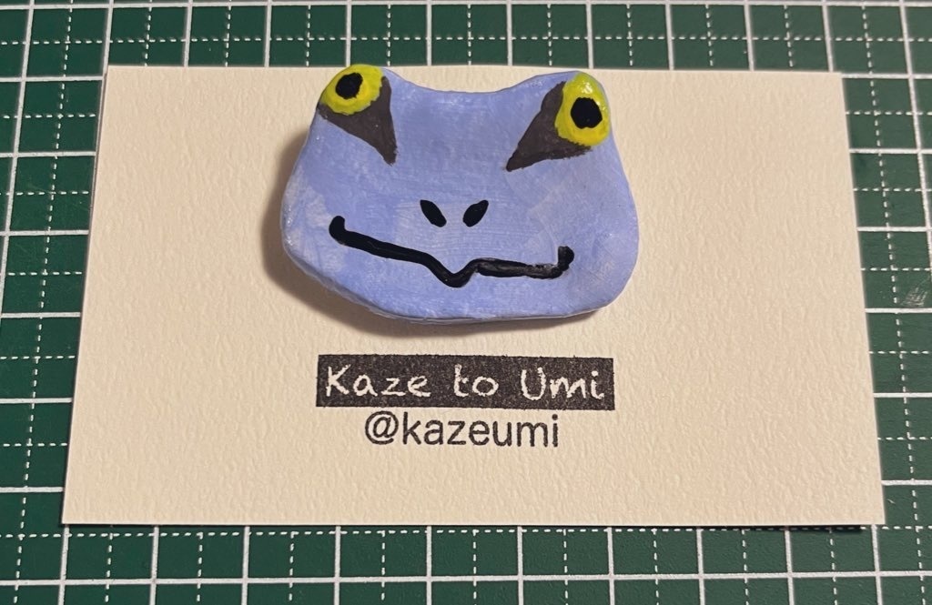 手作りブローチ カエル