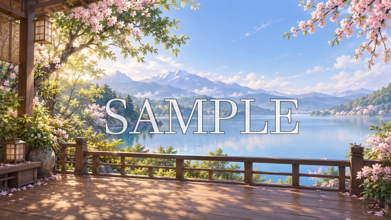 【春夏秋冬4枚セット】自然の景色 配信背景素材|VTuber・雑談配信・動画向け