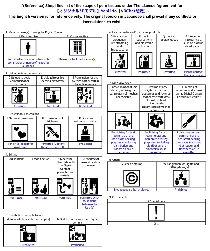 【オリジナル3Dモデル】Vani11a【VRChat想定】