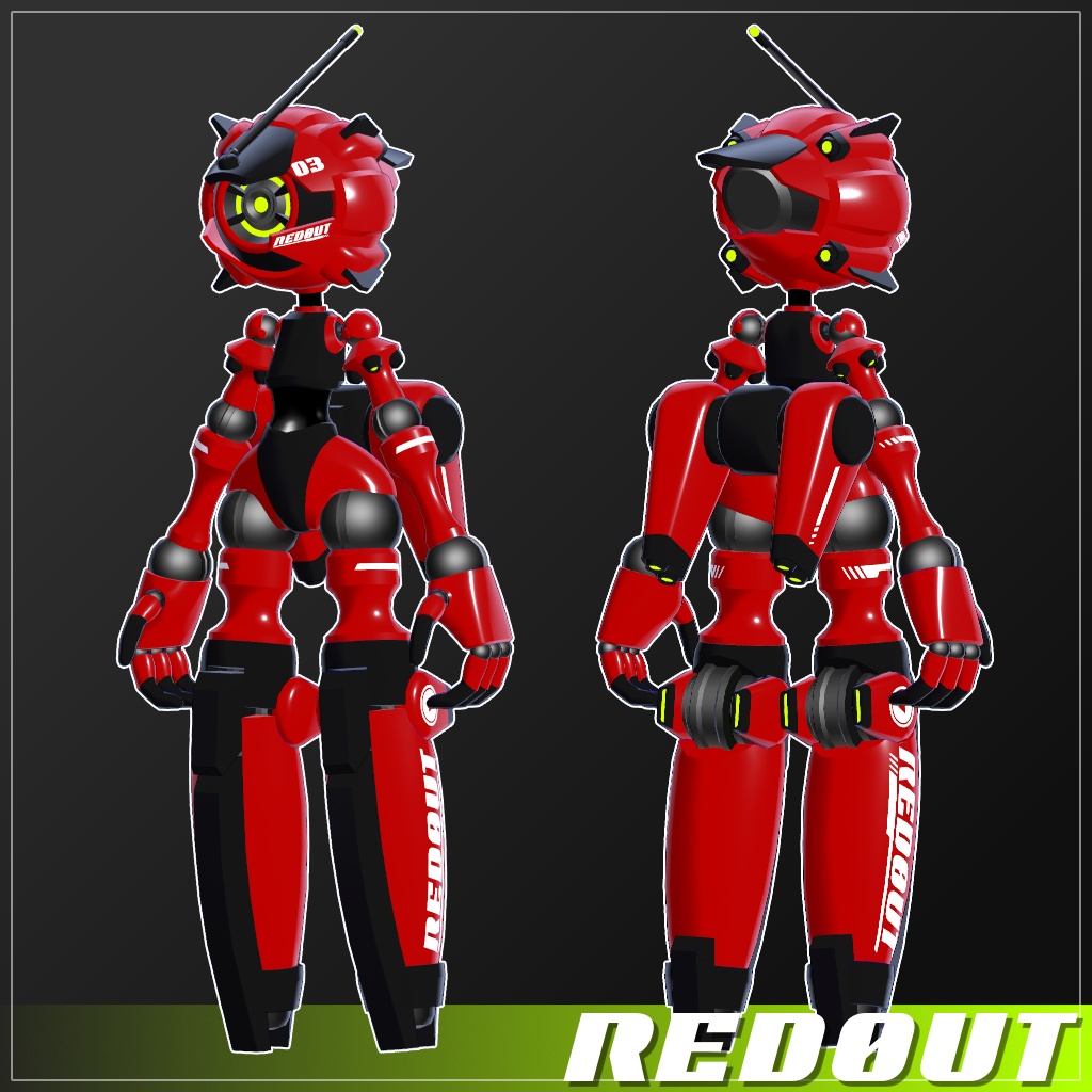 【オリジナル3Dモデル】Red0ut【VRChat想定】