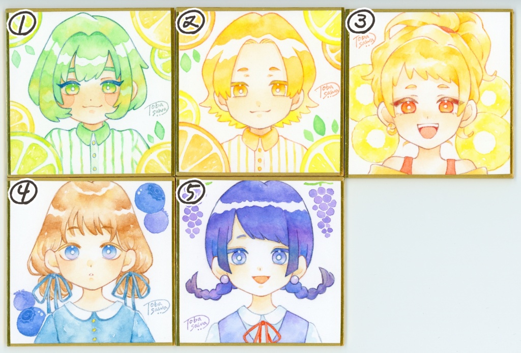 【豆色紙】果物の子(その他)【2025/08】