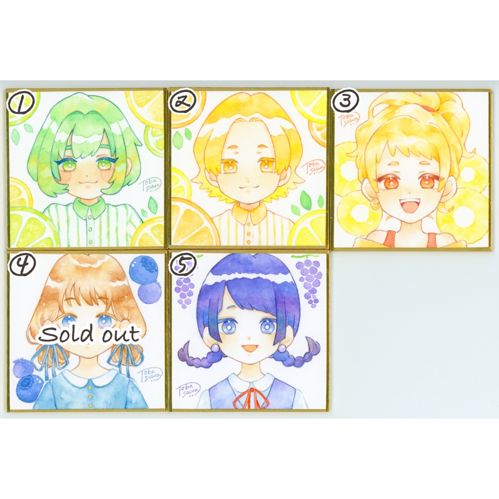 【豆色紙/原画】果物の子(その他)【2025/07】