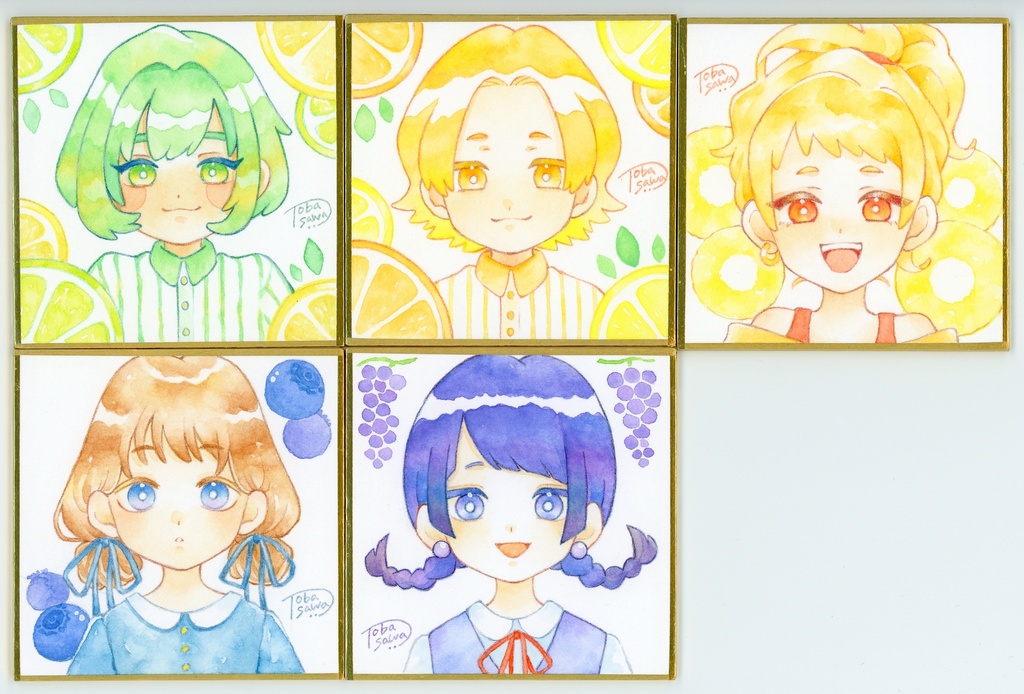 【豆色紙/原画】果物の子(その他)【2025/07】