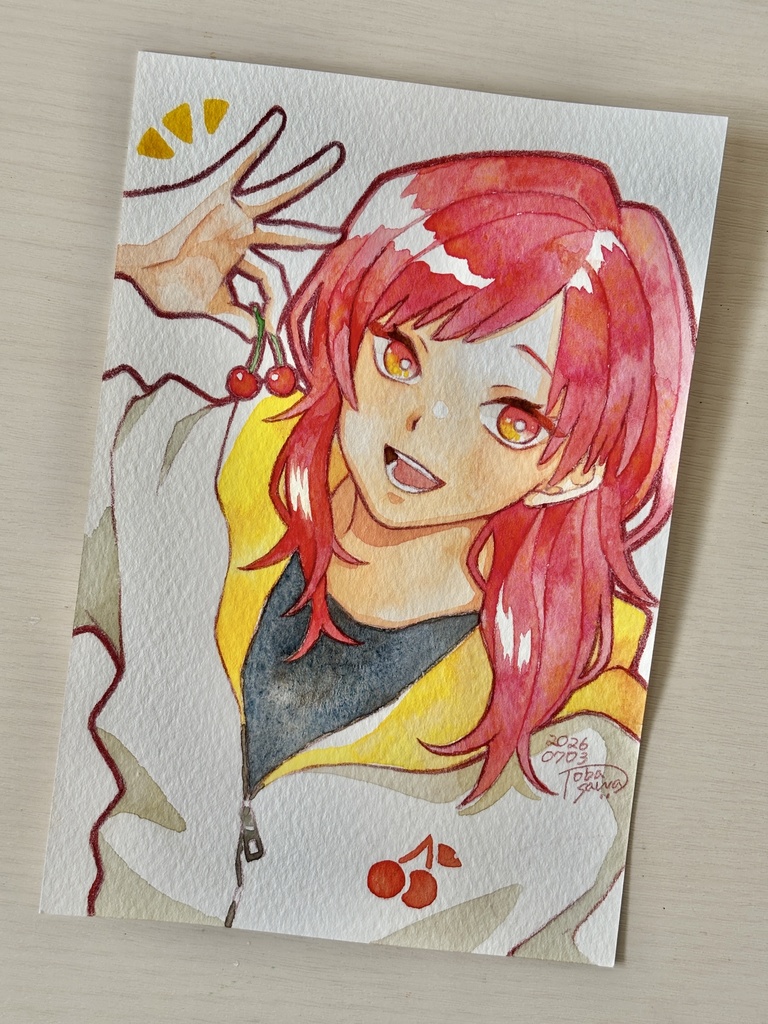 【はがき/原画/額装なし】赤色の果実(全2種)【2026/07】