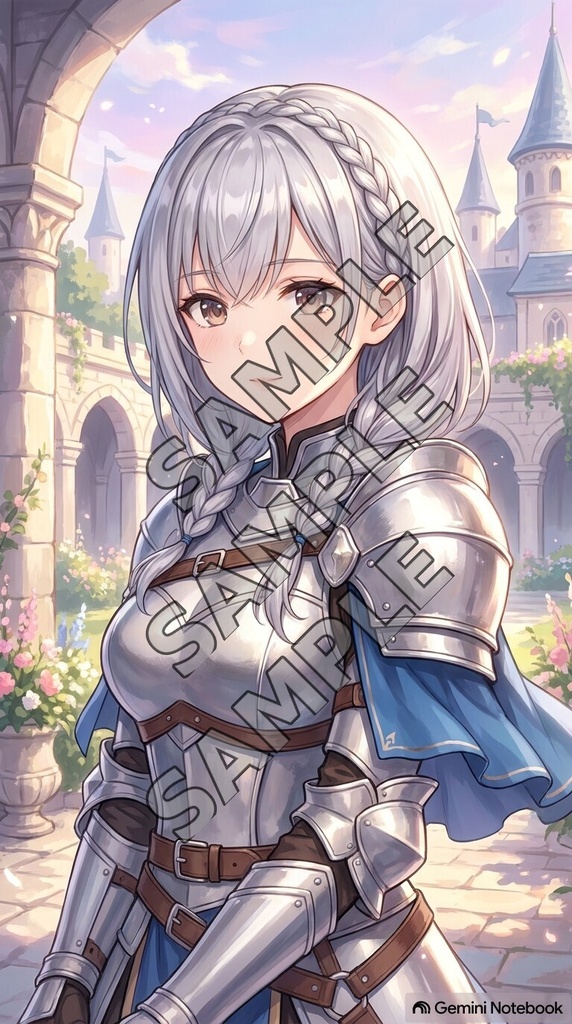 【スマホ壁紙】ホロライブ 白銀ノエル風 高画質イラスト素材