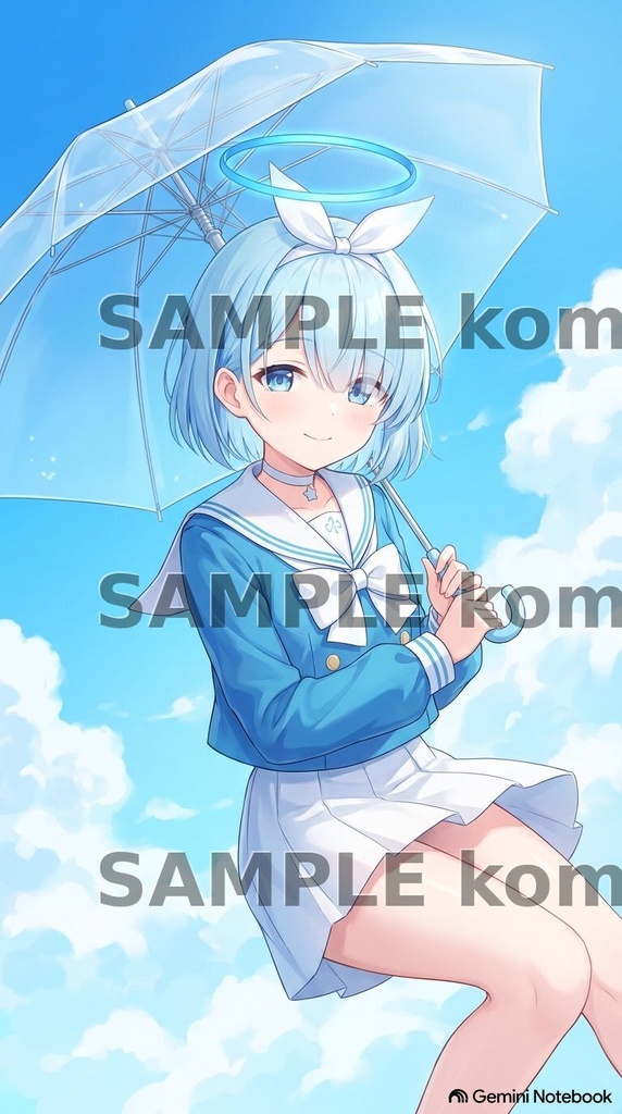 【スマホ壁紙】ブルーアーカイブ アロナ風 高画質イラスト素材
