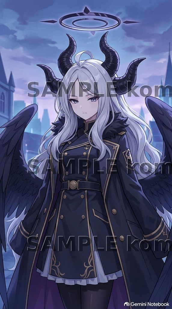 【スマホ壁紙】ブルーアーカイブ ヒナ風 高画質イラスト素材